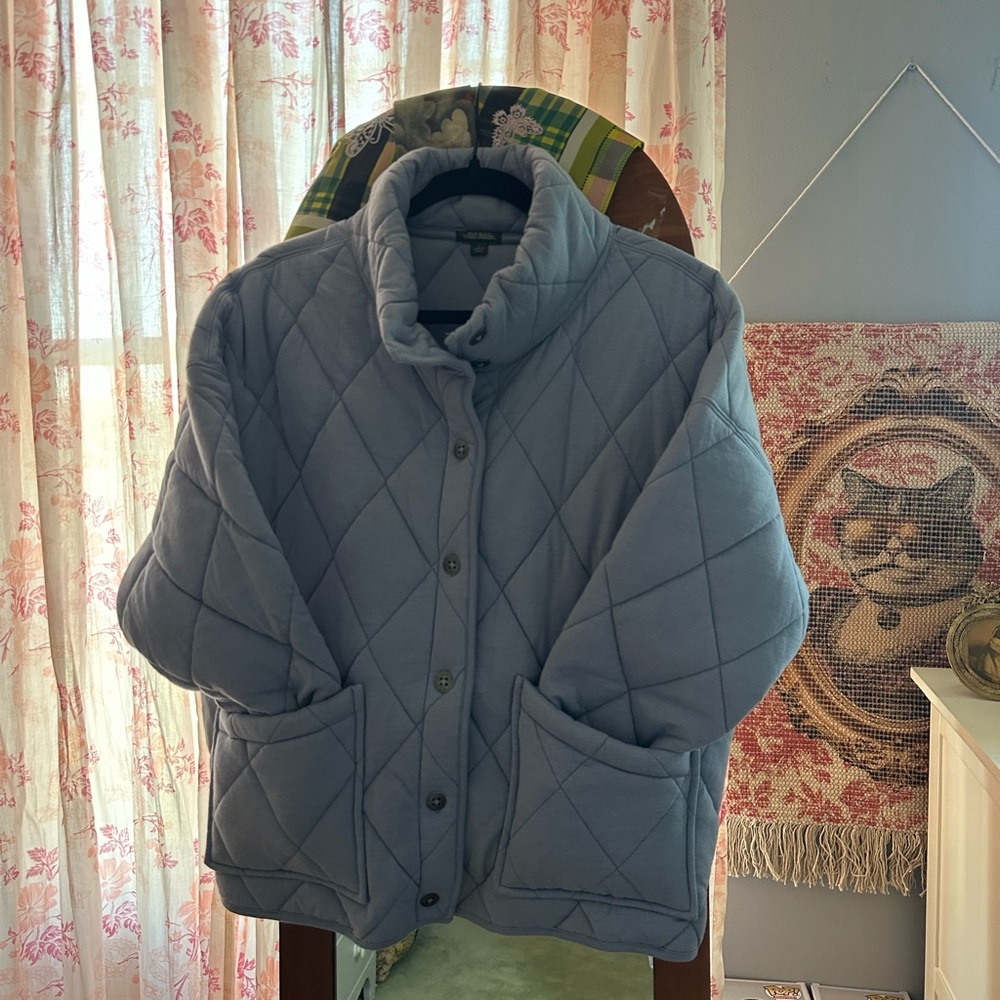Vintage Style Quilted Women's Jacket in Blue